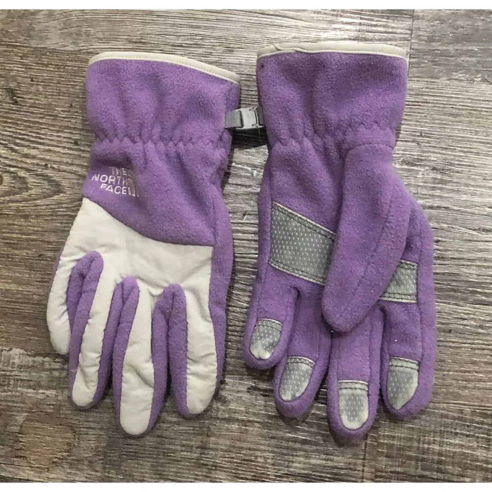 The North Face Girls Youth Large Purple Denali Etip Gloves